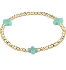 ENewton Design Signature Cross 3mm Gold Bracelet - Mint