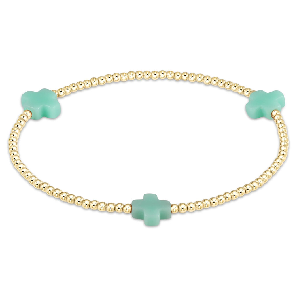 ENewton Design Signature Cross 2mm Gold Bracelet - Mint
