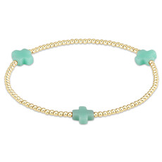 ENewton Design Signature Cross 2mm Gold Bracelet - Mint