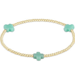 ENewton Design Signature Cross 2mm Gold Bracelet - Mint