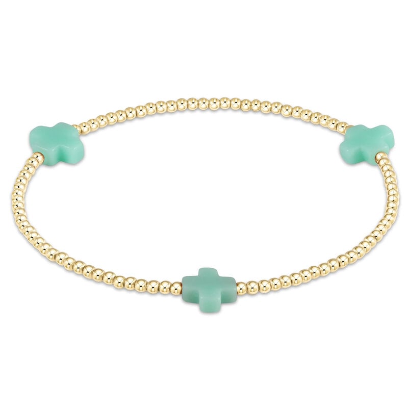 ENewton Design Signature Cross 2mm Gold Bracelet - Mint