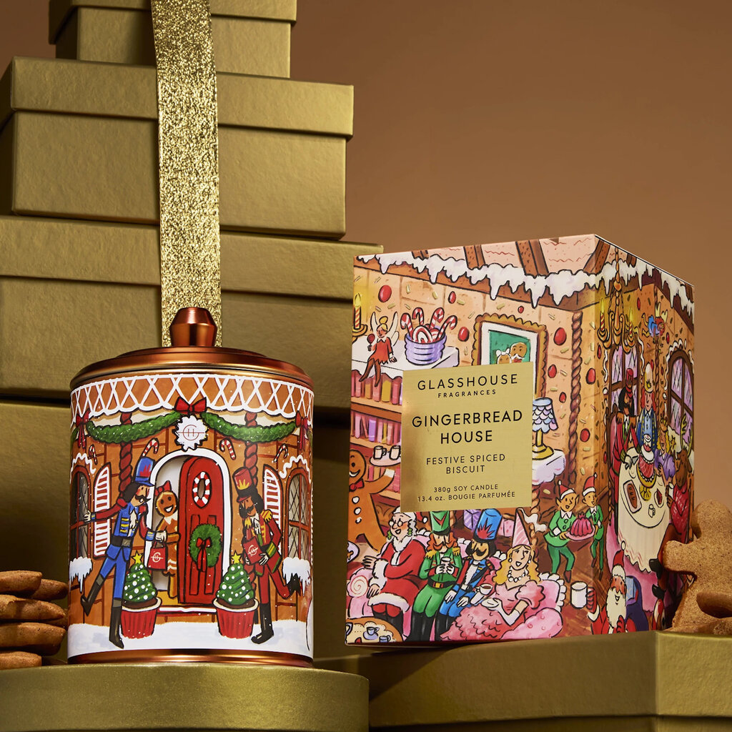 Glasshouse Fragrances 13.4 oz. Candle - Christmas - Gingerbread House