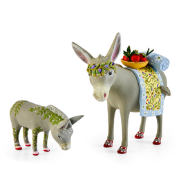 Mackenzie-Childs patience brewster nativity mother & baby donkey figures