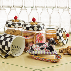 Mackenzie-Childs courtly check small kitchen canister