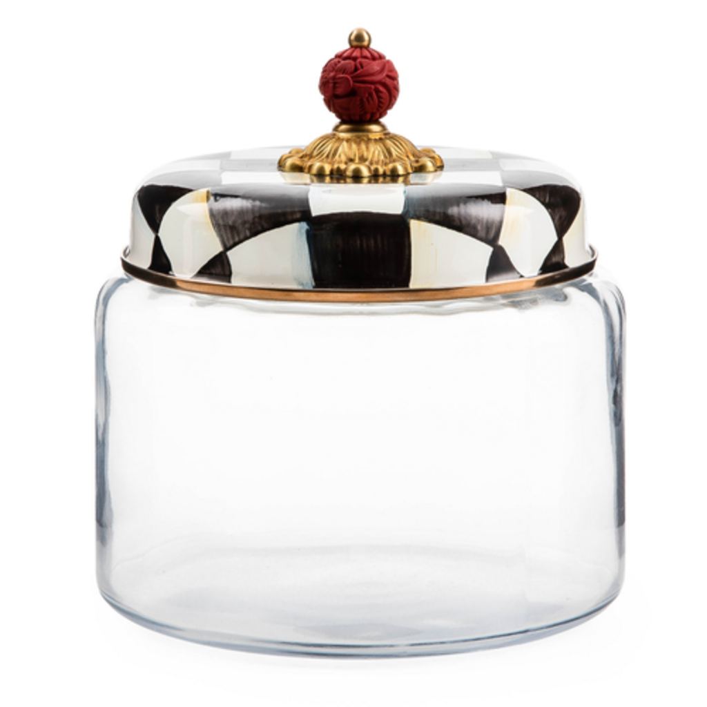 Mackenzie-Childs courtly check medium kitchen canister
