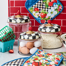 Mackenzie-Childs courtly check medium kitchen canister