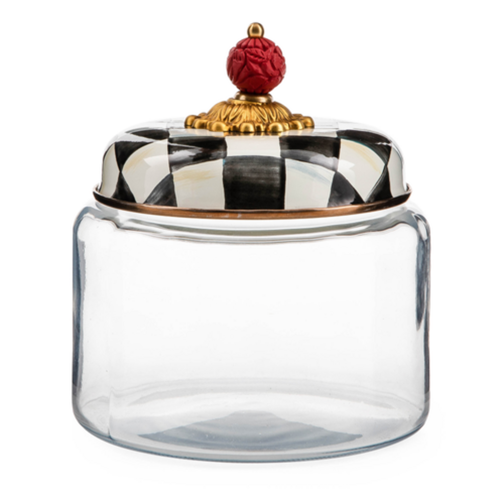 Mackenzie-Childs courtly check small kitchen canister