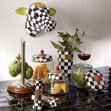 Mackenzie-Childs courtly check medium kitchen canister