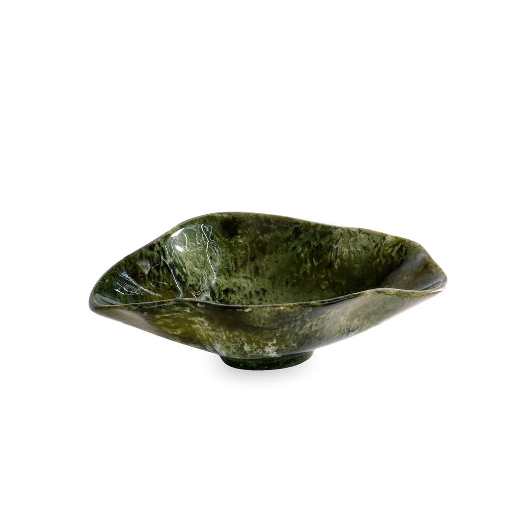 Beatriz Ball Malachite Small Oval Bowl, Green