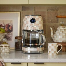 Mackenzie-Childs Mocha Check Drip Coffee Maker