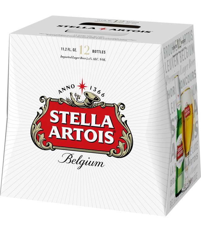 Stella Artois 12oz bottles- 12 pack