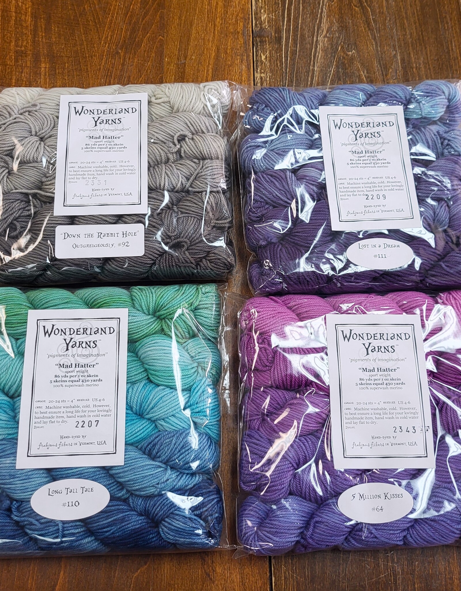 Wonderland Yarns Mad Hatter 5 Mini Skein Sets