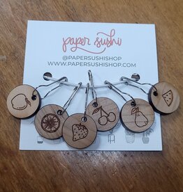 Paper Sushi Fruit Stitch Markers