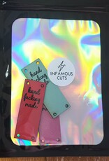 Infamous Cuts Leather label