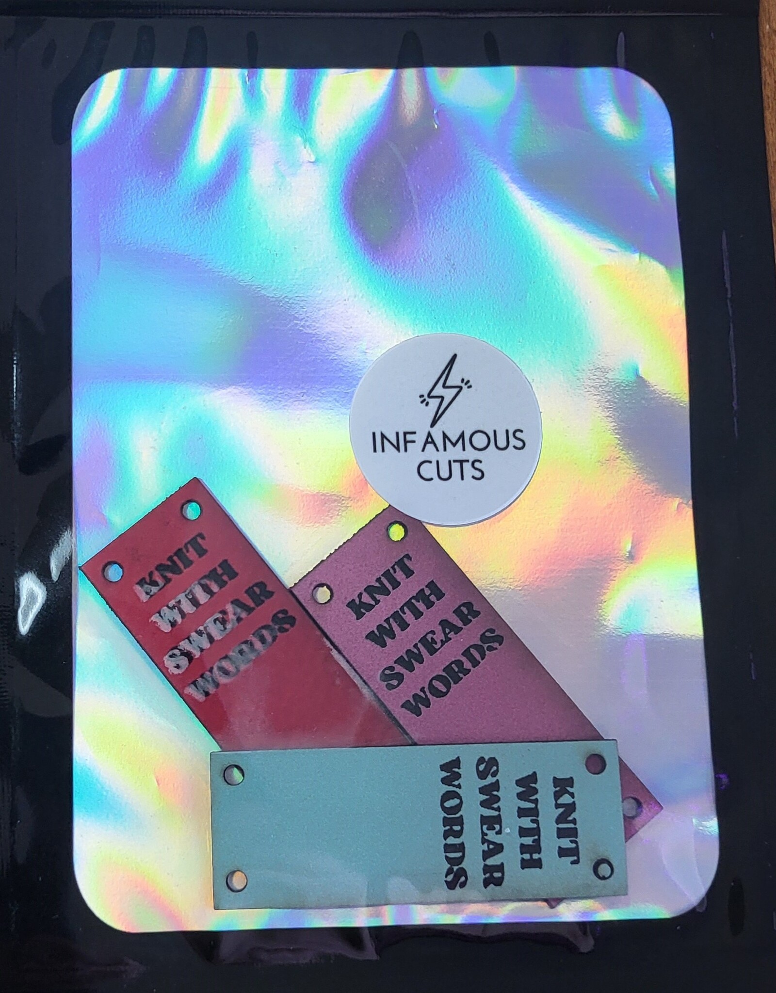 Infamous Cuts Leather label