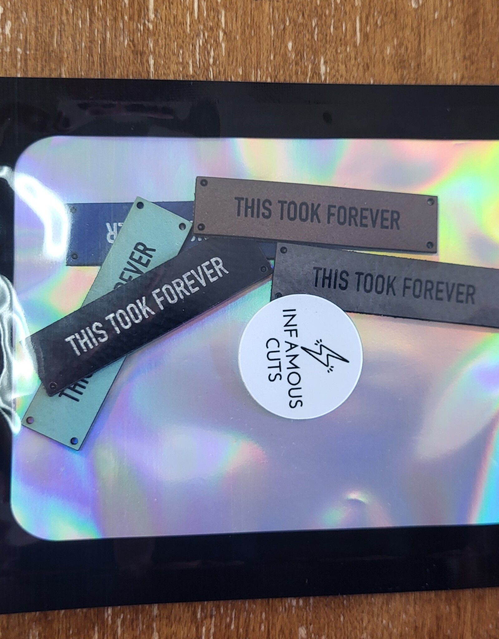 Infamous Cuts Leather label