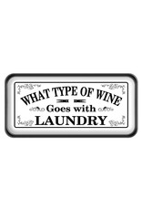 Wine & Laundry Enamel Sign