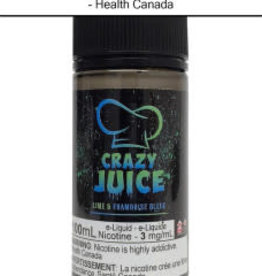 Crazy Juice EXCISE 100ml Crazy Juice - Lime & Blue Raspberry