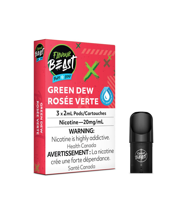 Flavour Beast CLEARANCE Flavour Beast Pods (3pk) Green Dew (Iced)