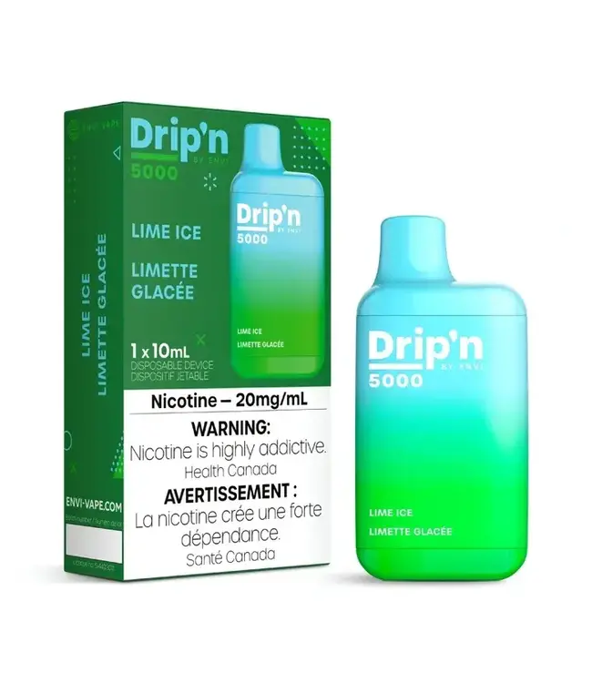 DRIP'N 5000 Drip'n Envi 5000 Puff Disposable (single) Lime Ice