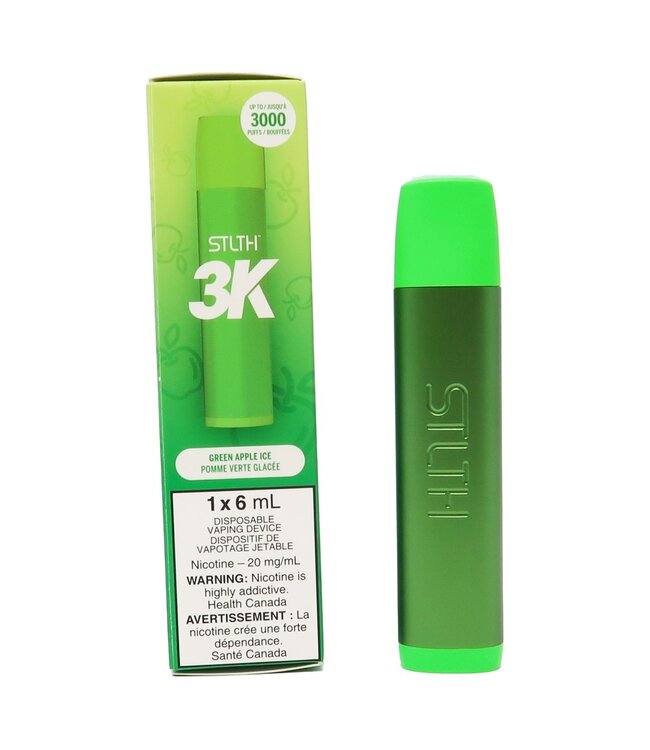 STLTH 3K STLTH 3K 3000 Puff Disposable (single) Green Apple Ice