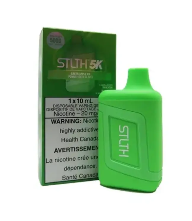 STLTH 5K STLTH 5K 5000 Puff Disposable (single) Green Apple Ice