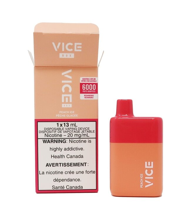 VICE BOX 6000 VICE Box 6000 Puff Disposable (single) Peach Ice