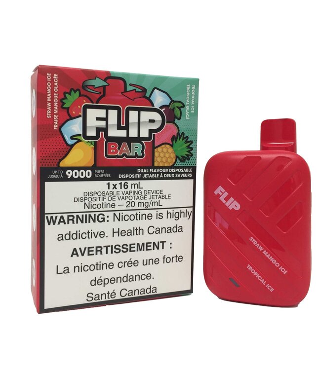 Flip Bar FLIP Bar 9000 Puff Disposable (single) Straw Mango Ice/Tropical Ice