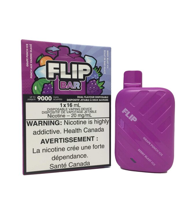 Flip Bar FLIP Bar 9000 Puff Disposable (single) Grape Punch Ice/Berry Blast Ice