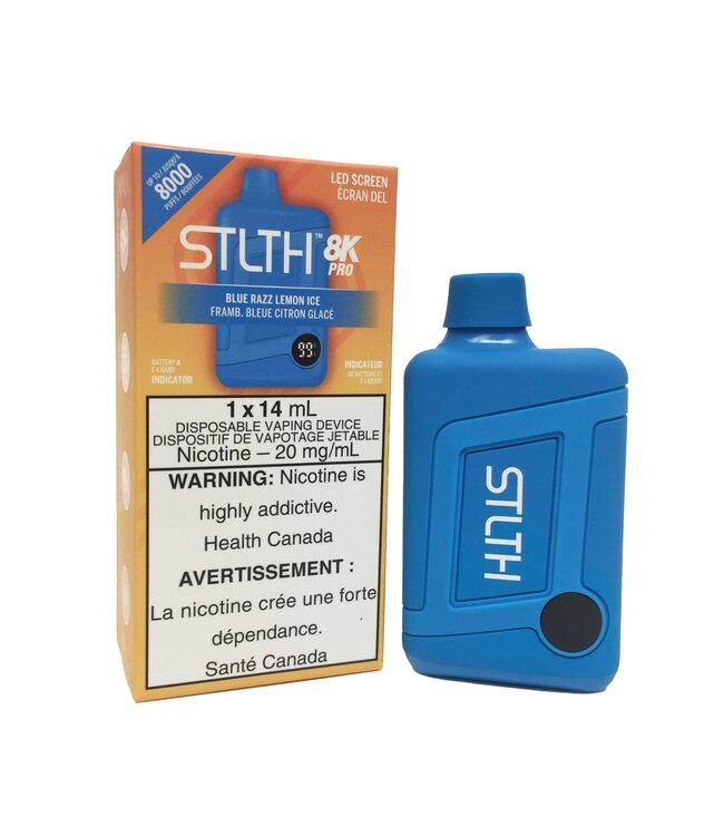 STLTH 8K PRO 8000 Puff Disposable (single) Blue Razz Lemon Ice