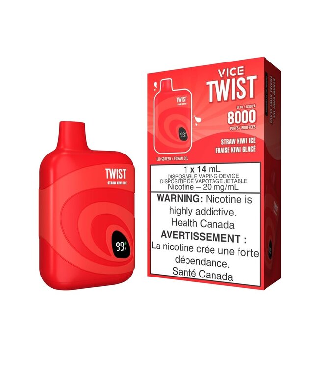 VICE Twist 8000 Puff Disposable (single) Straw Kiwi Ice