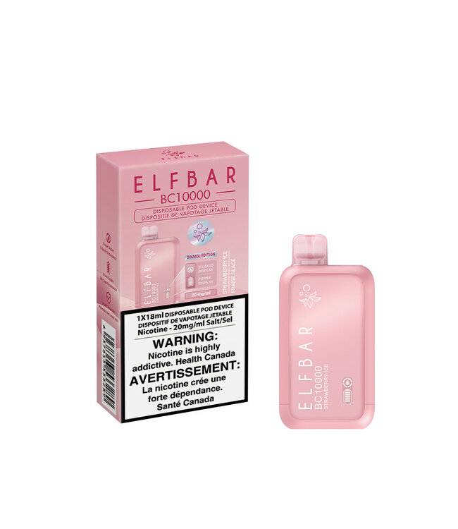 ELF BAR 10,000 Puff Disposable (single) Strawberry Ice