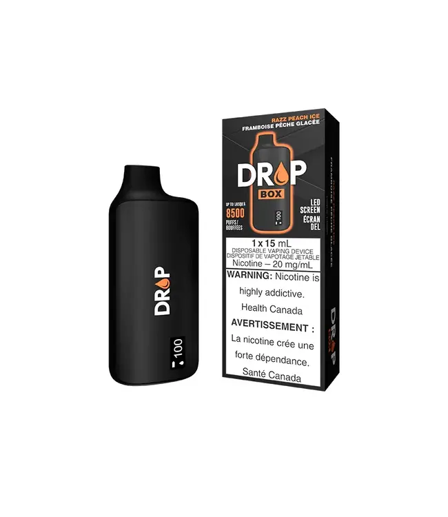 DROP BOX 8500 Puff Disposable (single) Razz Peach Ice