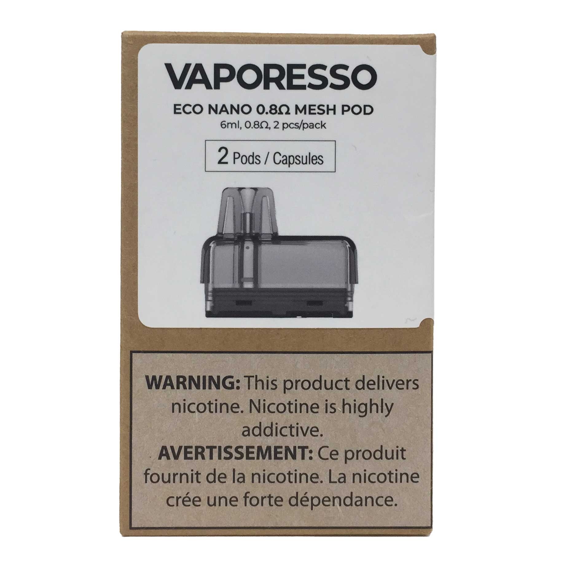 Pod 0 6 Ohm VAPORESSO ECO NANO REPLACEMENT POD (2 PACK) - Classy Clouds New  Arrival Australia