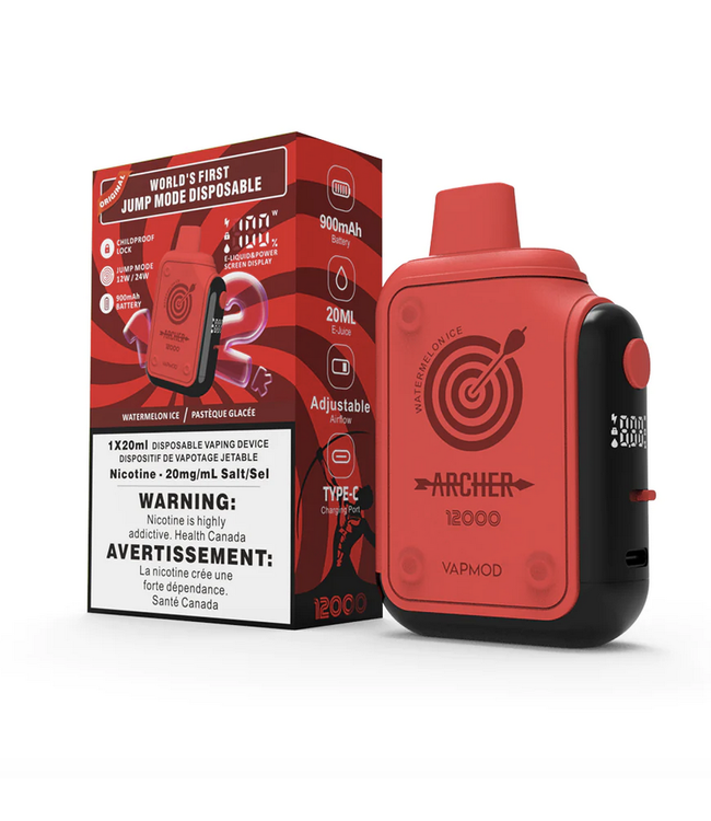 VAPMOD VAPMOD Archer 12,000 Puff Disposable (single) Watermelon Ice