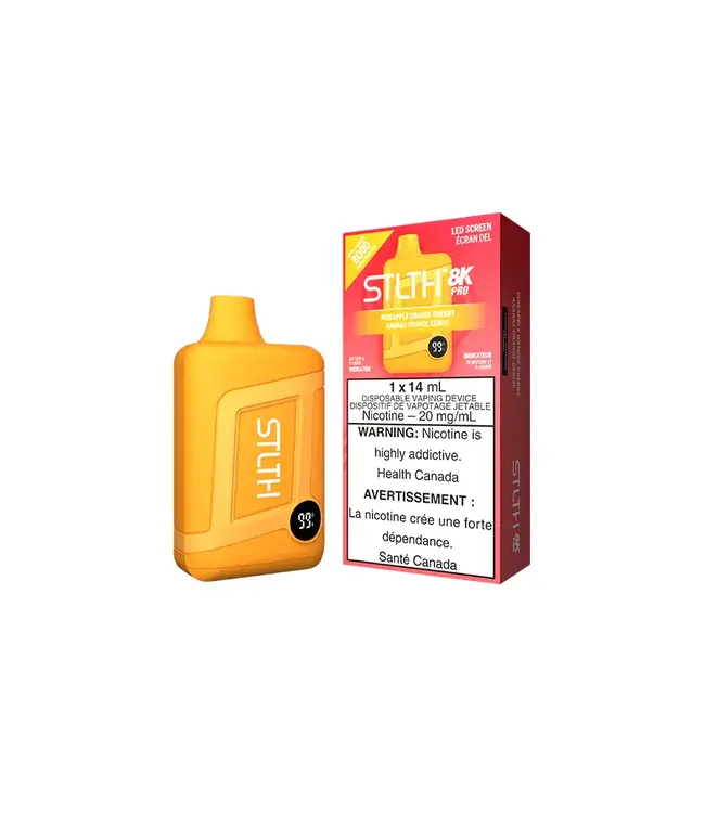 STLTH 8K PRO 8000 Puff Disposable (single) Pineapple Orange Cherry