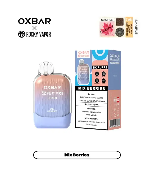 OXBAR 8000 Puff Disposable (single) Mix Berries