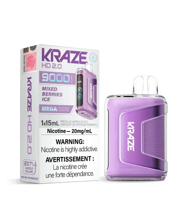 KRAZE 9000 Puff Disposable (single) Mixed Berries Ice