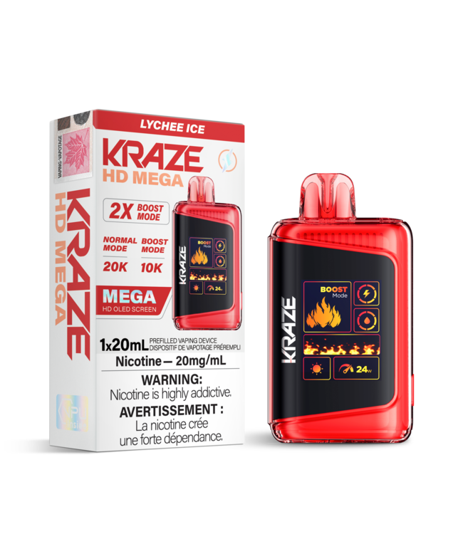 KRAZE HD MEGA 20K Disposable 20ml Lychee Ice (ONTARIO)
