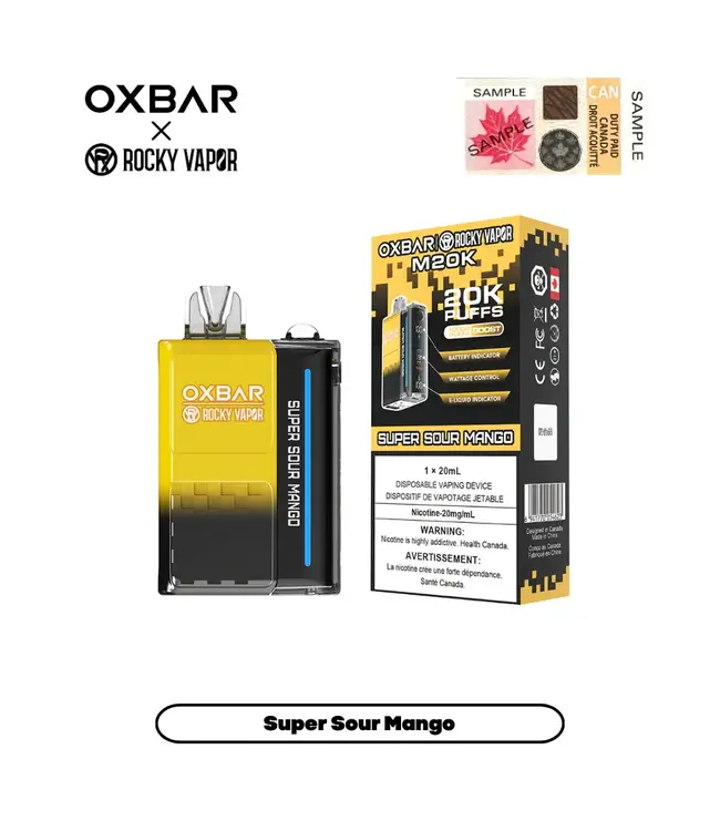 OXBAR 20K 20,000 Puff Disposable (single) Super Sour Mango