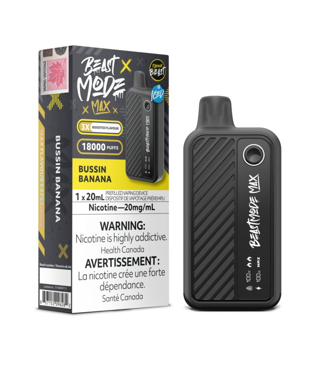 FLAVOUR BEAST MODE MAX 18K Disposable 20ml Bussin Banana Iced (ONTARIO)