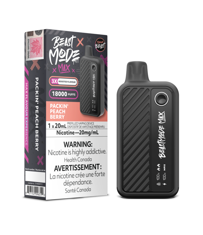 FLAVOUR BEAST MODE MAX 18K Disposable 20ml Packin' Peach Berry (ONTARIO)