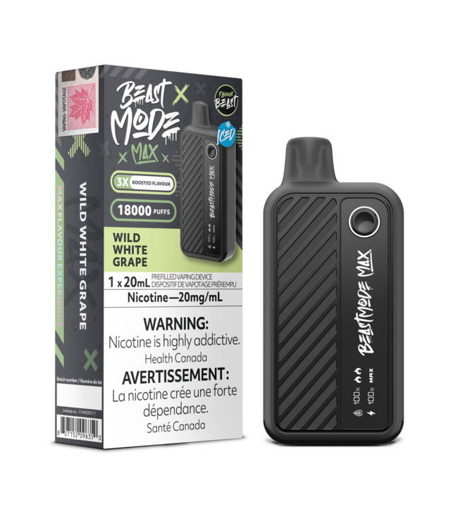 FLAVOUR BEAST MODE MAX 18K Disposable 20ml Wild White Grape (ONTARIO)