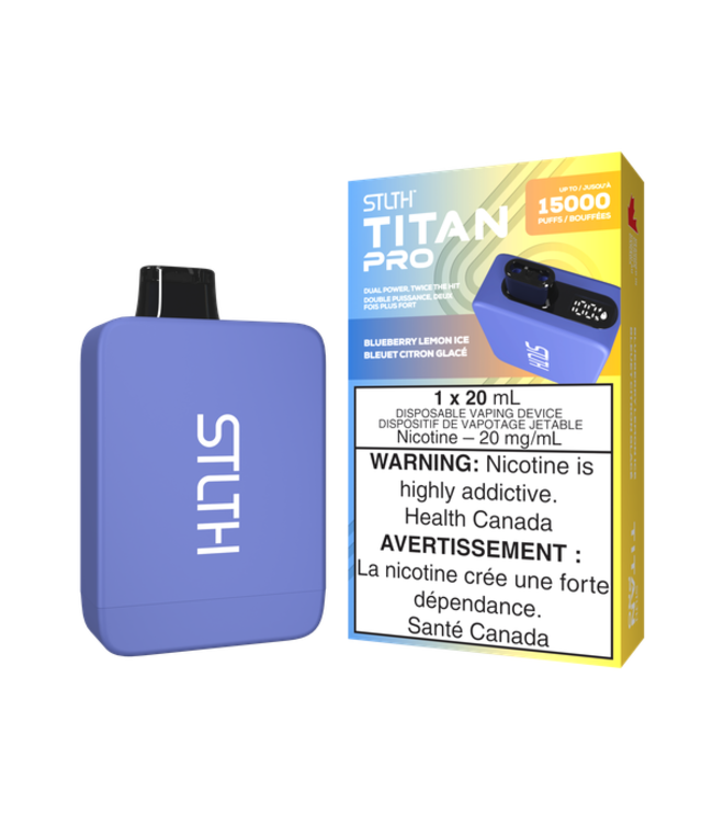 STLTH TITAN PRO 15,000 Puff Disposable 20ml Blueberry Lemon Ice (ONTARIO)