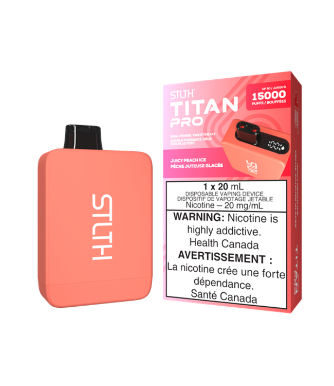 STLTH TITAN PRO 15,000 Puff Disposable 20ml Juicy Peach Ice (ONTARIO)