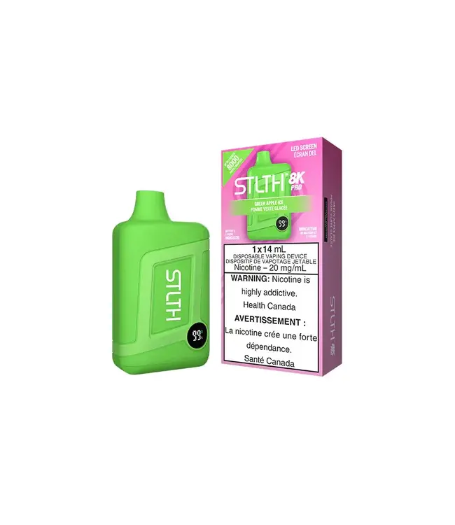 STLTH 8K PRO Disposable 14ml Green Apple Ice (ONTARIO)