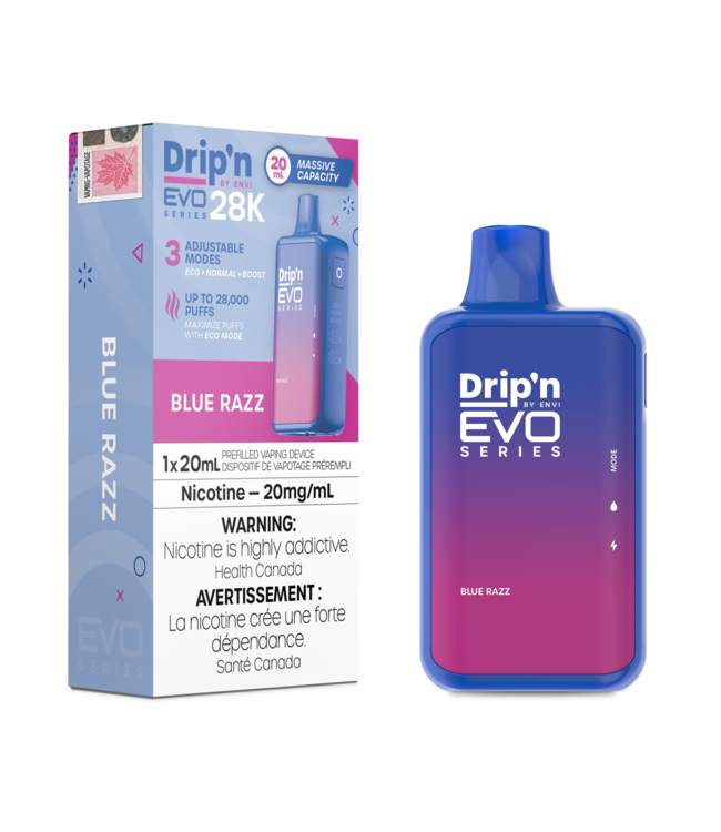 DRIP'N EVO 28K Disposable 20ml Blue Razz (ONTARIO)