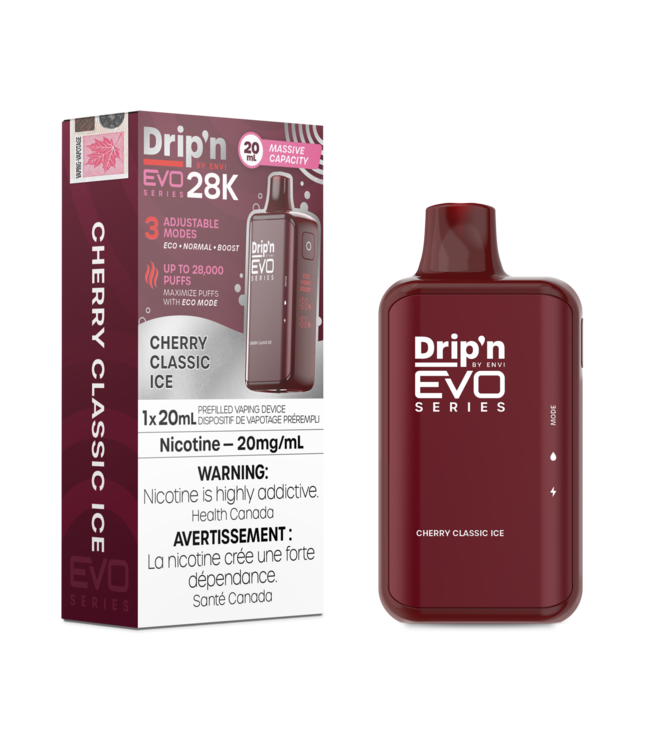 DRIP'N EVO 28K Disposable 20ml Cherry Classic Ice (ONTARIO)