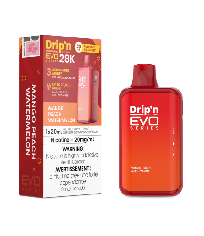 DRIP'N EVO 28K Disposable 20ml Mango Peach Watermelon (ONTARIO)