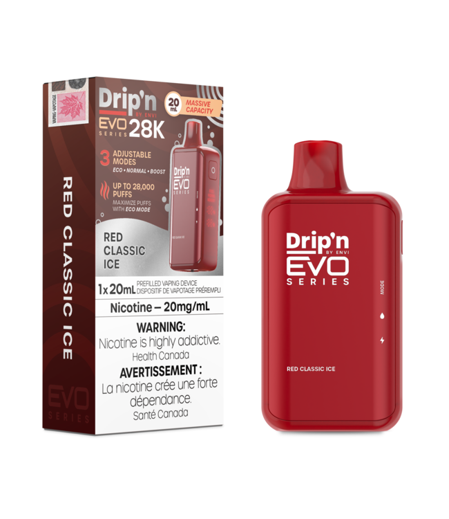 DRIP'N EVO 28K Disposable 20ml Red Classic Ice (ONTARIO)